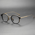 Tango-titanium-eyeglasses-Black Gold-3-4-view