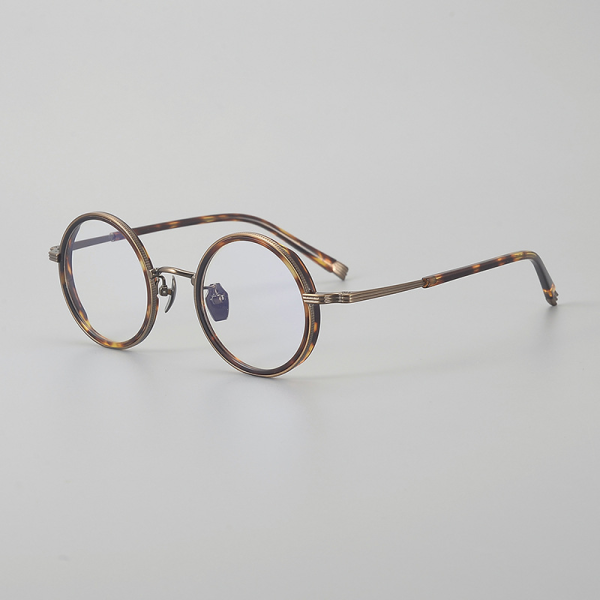 weartin-2512-titanium-eyeglasses-tortoise-3-4-view