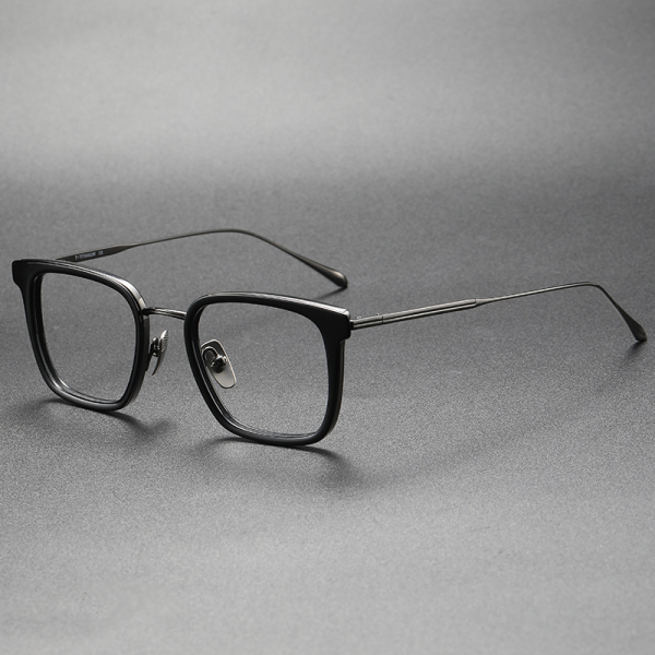 weartin-tango3-titanium-eyeglasses-Black Gunmetal-3-4-view